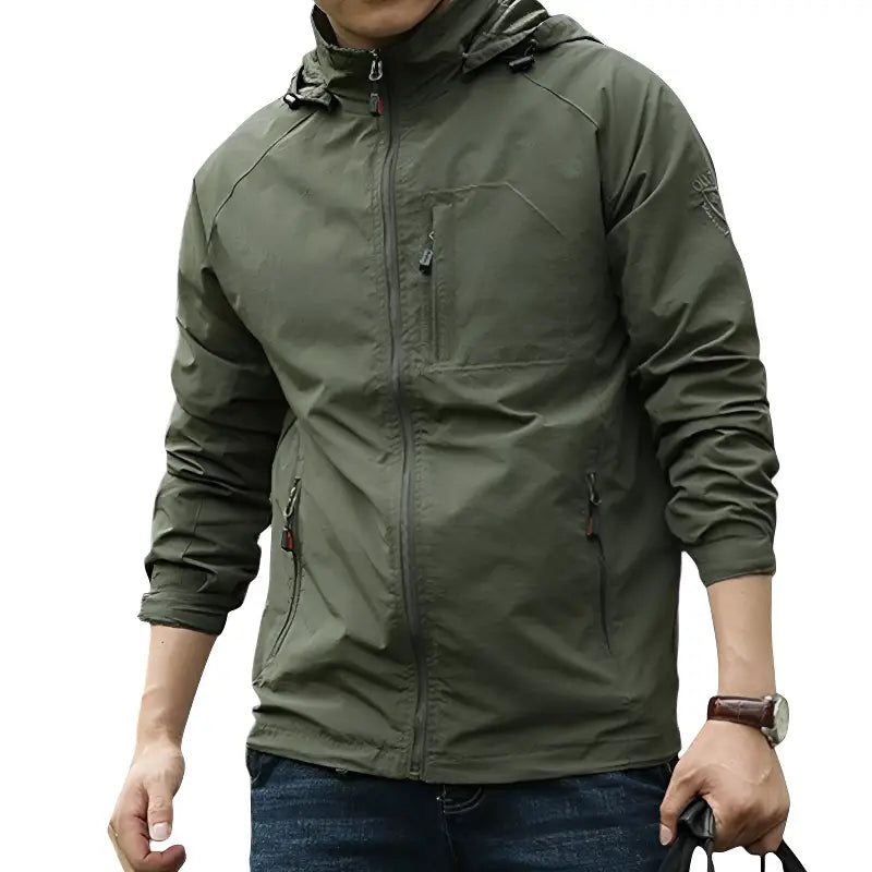 Veste treillis militaire à capuche en nylon