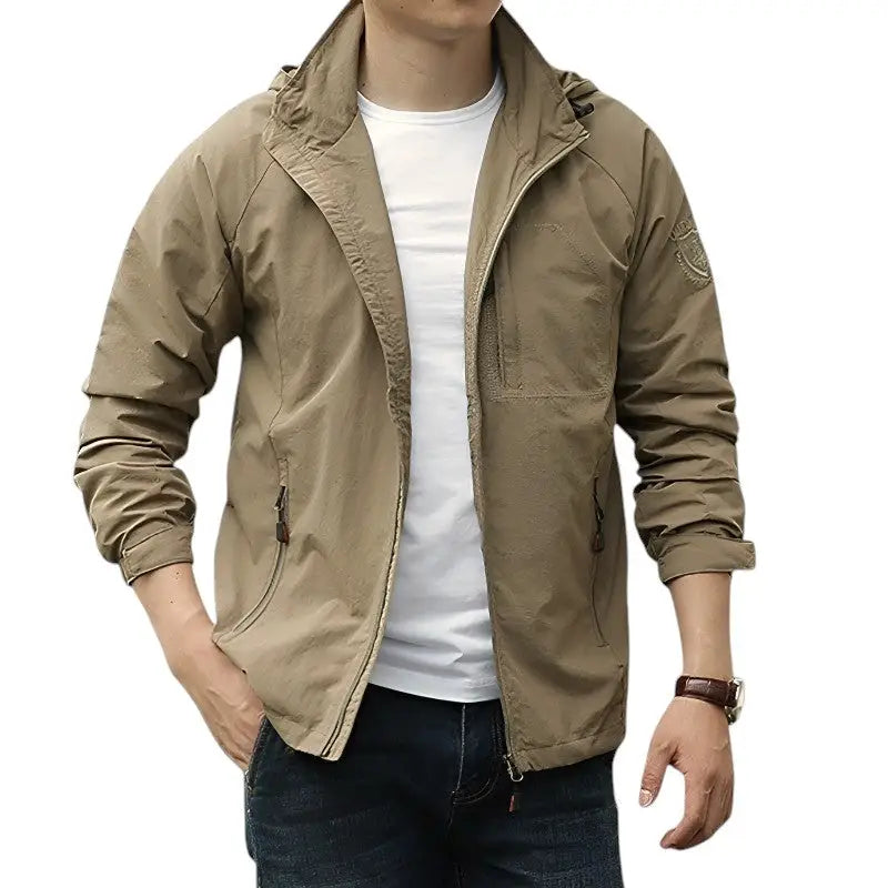 Veste treillis militaire à capuche en nylon